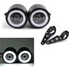 evomosa Faro per moto LED anteriore doppio faro anteriore per caffè Racer Chopper personalizzato Bobber