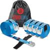 Sturdlink Set di 6 Piccole Cinghie di Fissaggio 25mm 250kg con Fibbia Metallo 5m, per Portapacchi Bici, Barre Portatutto, Bagagli Moto, Carrello, Canoa, Kayak, Surf, Portabici e Baule Auto, Rimorchi
