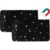 ZATOOTO Parasole Auto Magnetico per Bambini Finestrino, 2 Pezzi | Motivo A Stelle, Tendina Per Bambini, Protezione Privacy, Oscurante Finestrino, Universale, Protezione Anti-Uv E Calore
