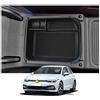 CDEFG Compatibile con VW Golf 8 GTI GTD GTE 2020-2024 2025 Vano Portaoggetti da Bracciolo, Scatola di Controllo Centrale del Golf MK8 Bracciolo Organizer con Tappetino Golf 8 Accessori (Nero)