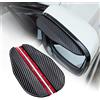 TOMALL 2 pezzi Specchietto retrovisore Visiera antipioggia Protezione antifumo Copertura universale per sopracciglia a specchio in fibra di carbonio per accessori auto (fibra di carbonio)
