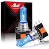 WinPower H15 15/55W Lampadina del Faro Diurne Abbagliante Alogena 5000K Effetto xenon Bianco caldo 12V Auto, 2 Pezzi
