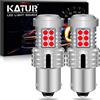 KATUR BAU15S PY21W 7507 Lampadine a LED Luminoso Eccellente 12pcs 3030 & 8pcs 3020 Chips CANBUS Senza errori Luci di parcheggio di Arresto della Coda del Freno di retromarcia,Rosso Brillante