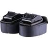 Sandax Set di 2 cinghie di tensione di alta qualità con chiusura a morsetto, colore nero e protezione della fibbia in gomma, lunghezza 4 m, larghezza 25 mm, portata fino a 540 kg