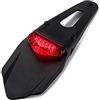 YUNYODA Fanale Posteriore Moto, 12V Luci Con 12 perle di lampada a led, Universale Faro Stop Parafango Rosso
