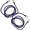 Aerzetix - C53711 - Set di 2 - Cordino/tenditore/Corda Elastica di Bagaglio con 2 Ganci Cinghia 200cm - Clip di Estensione per telone - Auto Moto Veicolo