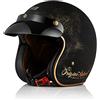 ORIGINE Casco Jet Moto Aperto Scooter Casco Motorino Vintage con Visiera Parasole Omologato ECE (Scacco Bronze Matt,M)