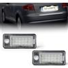 OZ-LAMPE Luci Targa a LED per AU-DI Q7 B5 A8 S3 A6 C6 A3 8P A4 S4 A5 8F S8 RS4 RS6, Lampada Targa a LED 2 pezzi 18 * 2835 SMD Canbus