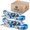 Sturdlink Cinghie per Ruote Auto 50mm Professionali 2.5m 5000kg 2 Pezzi | Fissaggio con Cricchetto per Trasporto Auto | Blocca Ruota e Tensionamento | Pneumatici