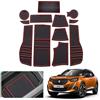 GAFAT Compatibile con Peugeot 2008 e-2008 Restyling 2025 2026-2020 Tappetini Antiscivolo, Tappetino in Gomma per Portaoggetti Bracciolo, Portabicchieri, Cuciture Porta, Peugeot 2008 Accessori (Rosso)
