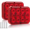 AOHEWEI 2 x Fanale Retronebbia LED Fendinebbia Posteriori Per Rimorchio Rosso 12V Impermeabile Per Auto Rimorchio Caravan Camion