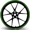 Finest Folia - Adesivi per cerchioni in design GP, 16 pezzi, set completo, adatto per cerchioni da 17", 16", 18", 19", per moto, auto e bicicletta