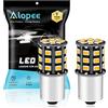 Alopee Lampadina PY21W LED 9V-30V - Senza Polarità 33 SMD 2835 Giallo Brillante per Indicatori di Direzione BAU15S, Compatibile con RY10W/1056/7507/12496 (Confezione da 2)
