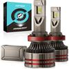 KOYOSO Lampadine H11 LED 160W 32000LM, Kit Lampada Sostituzione per Alogena Lampade e Xenon Luci, 12V 6000K Bianco