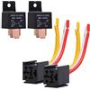 Ehdis 2 Pezzi Relè Universale con Imbracatura di Socket 4 Pin 80A 12V On/off normalmente Aperto SPST 4 Contatti Relè per Heavy Duty Auto, Camion, Motociclo, Barca