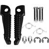 Qiilu poggiapiedi Moto, 1 paio di pedane anteriori per moto premium poggiapiedi cromati per ZX-6R ZX-7R ZX-9R ZX-10R ZX-12R Z1000
