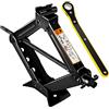 Forever speed Cric Auto,Cric a Pantografo Altezza di Sollevamento 105-385mm Auto Cambio gomme Attrezzo Sollevatore a Forbice Manovella PKW/SUV/MPV Attrezzo 1500kg (Nero)