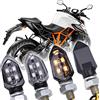 JMTBNO 4pz Frecce Moto Indicatori di Direzione Omologate 12V Universale LED Mini Freccia Anteriori Posteriore Lampadina Impermeabile Luce Ambra Compatibile con M8 Moto Scooter Quad Cruiser Off Road