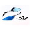 GOZAR Specchietti Retrovisori Laterali Moto Compatibile con Yamaha/Honda/Suzuki/Kawasaki - Blu