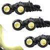 Sidaqi 6Pcs Bianco 18 mm Eagle Eye LED per Auto Moto Ad Alta Potenza 9 W DRL Daytime Running Luce Corrente Diurna Fendinebbia 12V Waterproof