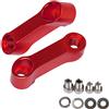 gexu Estensione Specchietto Retrovisore Moto Kit - Coppia di estensioni specchietti rossi in lega di alluminio Staffa specchietto retrovisore moto con specchietto retrovisore Kit adattatore 10mm 8mm.
