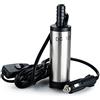 flintronic Pompa Acqua e Olio, 12V 38mm Pompa Sommersa Elettrica Pompa Combustibile con Filtro Rimovibile Diesel Aspirazione per Olio Gasolio e Acqua per Auto, Caravan, Marino, Barca