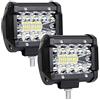 URAQT Faro da Lavoro LED, 2 Pezzi Luci di Lavoro Fuoristrada 4 60W, 6000K Fari LED Impermeabile Fuoristrada Barra, Fendinebbia LEDs, Faretti Fendinebbia per MOTO SUV ATV UTV Camion Tour di Guida