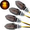 SFONIA 4 pz Moto 5LED Indicatori di Direzione Mini Luce 12V M8 E-MARK Ottica Omologata Universale per Scooter Quad Cruiser Off Road
