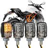 JMTBNO Frecce Moto Indicatori di direzione a LED Omologate 4 pezzi Indicatori Mini Lampadina Ambra Lampeggiante Impermeabile Universale 12V Compatibile con M6 Moto Scooter Quad Enduro Off Road