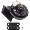 Evermotor Clacson Moto Auto 12V Tromba mucca E-Mark 12 Volt 500 Hz 118 db Nero Adatto per Suzuki Vespa Harley Kawasaki yamaha