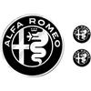 4R Quattroerre.it Kit Adesivo Alfa Romeo 3 Loghi per Interno Giulia Stelvio