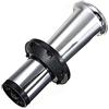24/7 AUTO Clacson con tromba retrò cromato argento da 12 V, suono oooa-gaaa per auto, cabina, furgone, camion