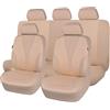 Flying Banner Panno Tessuto Universale Coprisedili Auto Sedili con Airbag Laterale (Beige)