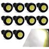 yifengshun 10PCS Luce Dell'occhio D'aquila Alta Potenza 18mm 9W Eagle Eye LED Per Luce Di Marcia Diurna Per Auto Moto Luci di Posizione DRL (Bianco)