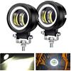 YUGUANG YUGAUNG 3 Coppia Fendinebbia a LED Rotondi da DRL Angel Eyes 6000K 80W 8000lm 10-80V DC Led Project White SUV Motorcycles IP68 Staffe Montaggio Regolabili Impermeabili Regolabili.