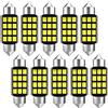 KATUR Super Bright 5630 Chipset Alluminio CanBus Error Free 1.53 '' 39mm DE3175 DE3021 DE3022 6428 7065 LED Festone Car Interior Door Map Luci della Cupola Xenon White 12V 10-Pack