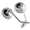 APEBAZY Specchietto retrovisore rotondo cromato per moto, con viti da 10 mm, per manubrio e moto, set di specchietti laterali per scooter, ATV, Cafe Racer, Dirt Bikes