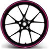 Finest Folia - Adesivi per cerchioni in design GP, 16 pezzi, set completo, adatto per cerchioni da 17", 16", 18", 19", per moto, auto e bicicletta