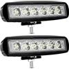 Kraumi Faro da Lavoro LED, Kraumi 18W Linea lunga Fari Led 12V 24V Fari di Profondità Impermeabile IP67 Luci di Lavoro Fuoristrada per Moto Auto ATV SUV Trattore, 6500K(2 pezzi)