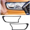 JHCHAN Copertura faro Protezione Luce anteriore per Ford Ranger 2015-2022 Wildtrak Raptor Limited XL XLT Platinum Tremor T7 T8 MK2 MK3 Nero opaco (2015-2022 copertura del faro)