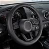 SEG Direct Coprivolante Auto 35,5-36cm, Traspirante Pelle Microfibra Nero | Copertura Volante Taglia Piccola Per Prius Civic Model 3 Model Y Camaro, Accessori Interni Auto