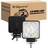 Willpower Faro da Lavoro, Barra LED 10cm 27W Luci da Lavoro a LED Inondazione Fendinebbia Luce Impermeabile 6000K per Trattore Auto Veicoli Moto Off Road 4WD SUV ATV UTV Camion