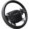 SEG Direct Coprivolante Auto 39,5-41cm, Traspirante Pelle Microfibra Nero | Copertura Volante Taglia Grande Per F-150 Tundra Range Rover, Accessori Interni Auto
