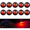 KATUR - Luce a LED Rotonda da 1,9 cm, Anteriore, Posteriore, Laterale, di indicazione, Impermeabile, 12 V, per Auto e Camion (Rosso)