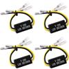 Greluma 4 Pezzi 12V LED Resistenza di Carico Indicatore Lampeggiatore per Motocicletta Adattatore per Resistore Errore Fisso Controller Flash Indicatori di Direzione Decoder per Moto, Scooter