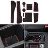 CDEFG Compatibile con VW Golf 7 7.5 R GTD GTI GTE Tappetino Antiscivolo Antipolvere AntiGraffio Tappetini in Gomma Portabicchieri per Interni Auto Accessori (Rosso)