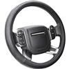 COFIT Coprivolante Auto Antiscivolo Copri Volante Universale in Pelle Microfibra Copristerzo Rotondo per SUV Camion, L 39-40.5cm Nero