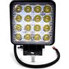 BeiLan Faro da Lavoro, 48W 12V/24V Luci Off Road IP68 impermeabile 6000K Spot Luce di Profondità' a Led Luci di Lavoro Fuoristrada Quadrate a Led per Off Road Moto 4WD SUV ATV UTV Camion