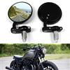 JMTBNO Rotondi Specchietti Moto Manubrio, 7/8 22mm Motociclo Specchietto Retrovisore Universali Bar End Specchio per Cruiser Cafe Racer Scooter Bobber Chopper Quad (Nero)