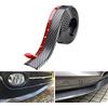 BoYeeBo Protezione universale per paraurti anteriore auto autoadesiva, divisore auto, spoiler per carrozzeria, in gomma per paraurti, 2,5 m (fibra di carbonio-nero)